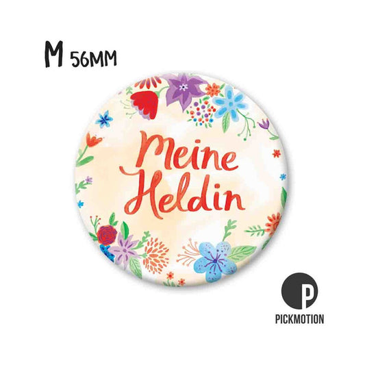 Magnet rund 56mm "Meine Heldin"