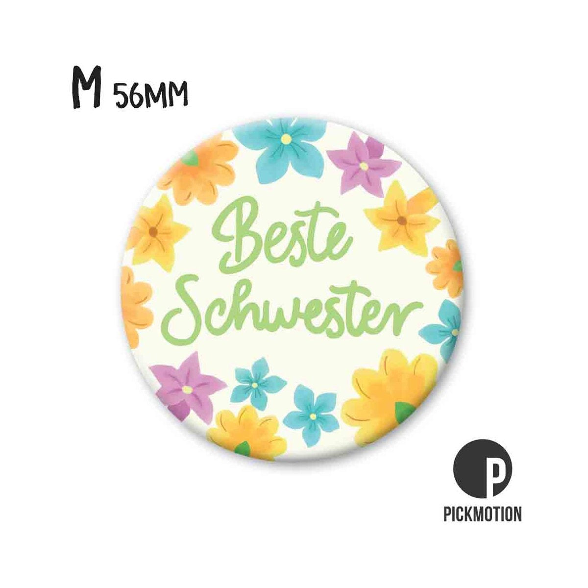 Magneet rond 56mm "Liefste zus"
