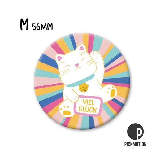 Magneet rond 56 mm "Veel geluk"