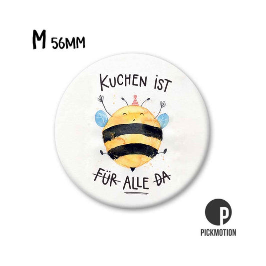 Magnet rund 56mm "Kuchen ist für alle da"