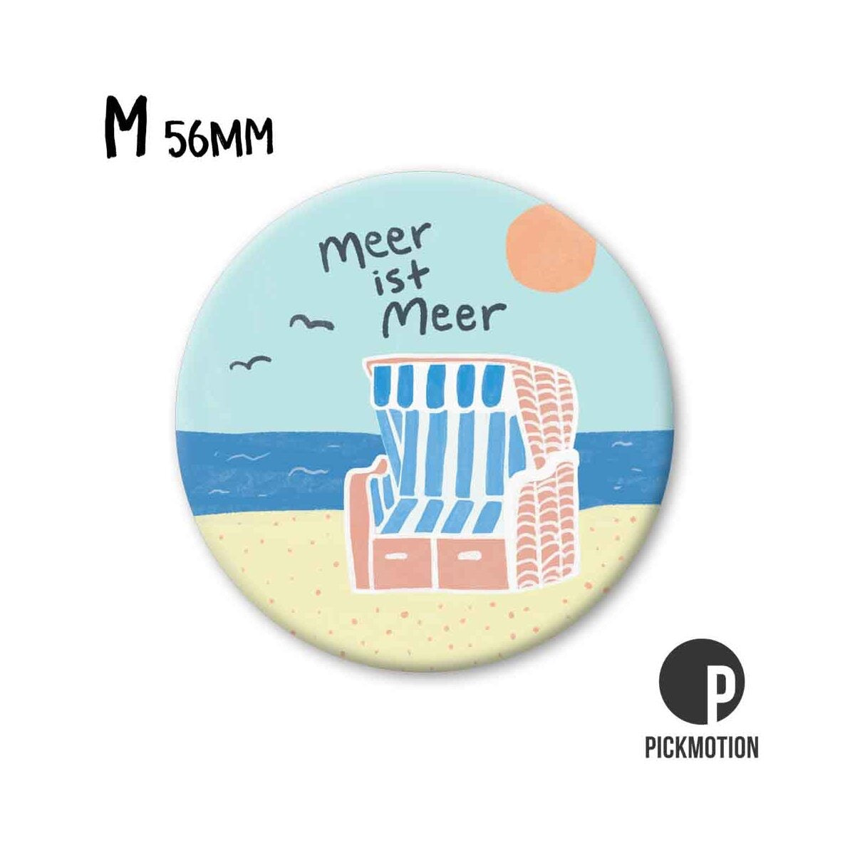 Magneet rond 56 mm "Zee is Zee"