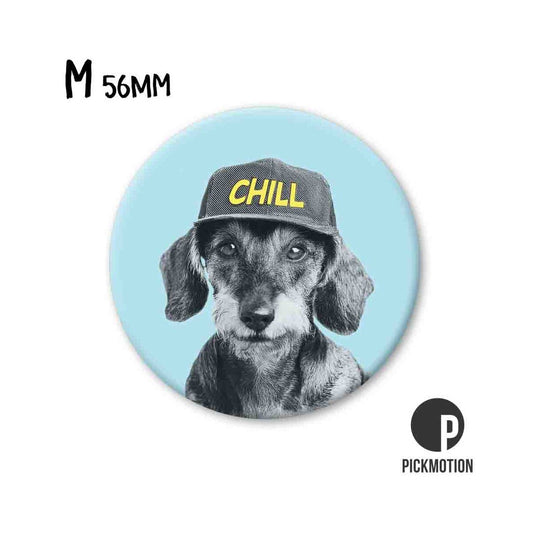Magnet rund 56mm "Chill Dog"