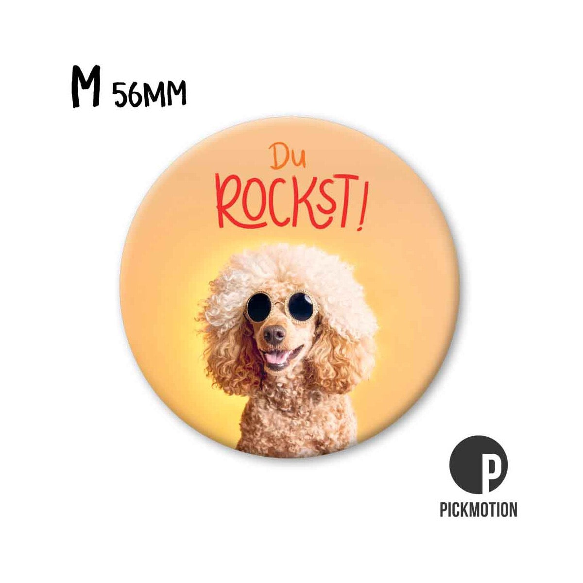 Magneet rond 56mm "Jij rockt hond"