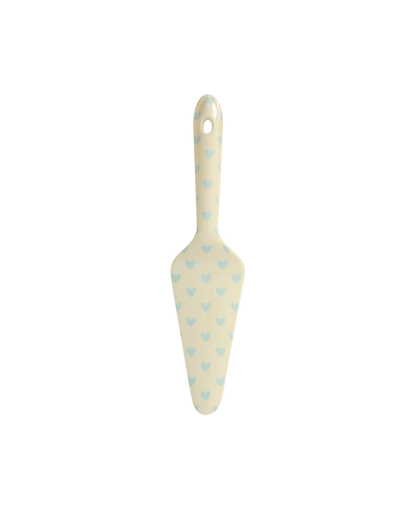 Rice Melamine Taartschep - Crème - Favorite Heart Print