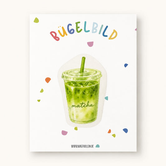 Bügelbild "Matcha" zum Aufbügeln (A6)