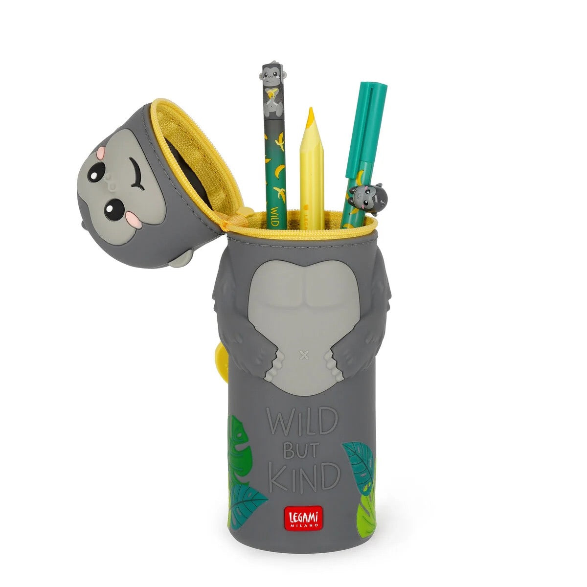 2-in-1 Kawaii Federmäppchen "Gorilla"