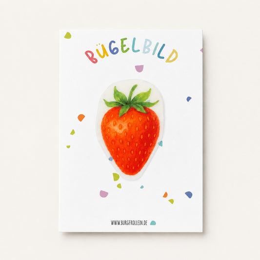 Bügelbild "Erdbeere" zum Aufbügeln (A6)