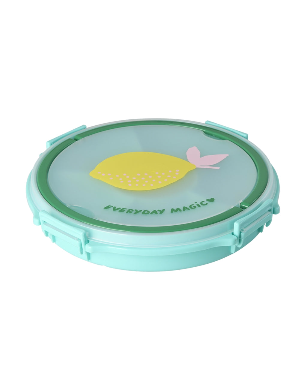 🍋 Serving Tray with Handle – Mint & Lemon Print
