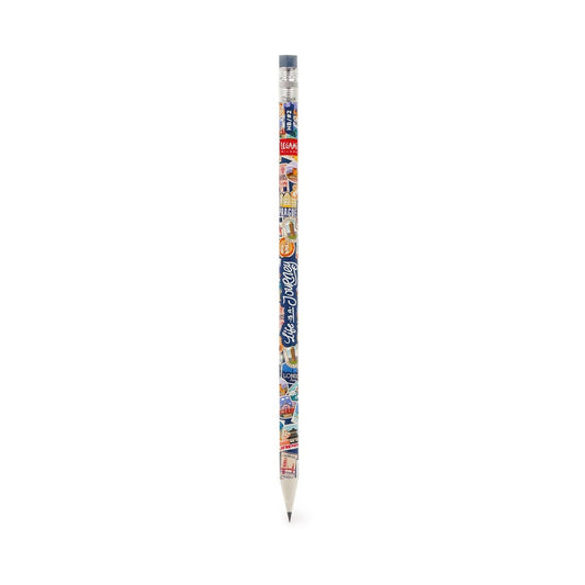 Bleistift "Travel Stickers" von Legami (I used to be a Newspaper-Kollektion)