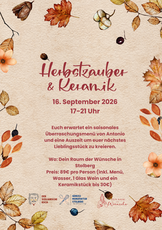Herbstzauber & Keramik 16.09.2026 17-21 Uhr