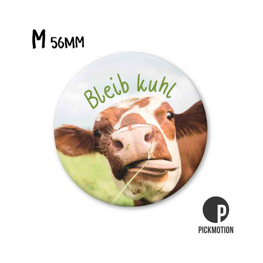 Magnet rund 56mm "Bleib Kuhl“