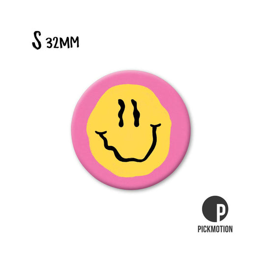 Magneet rond 32 mm "Crazy Smiley"
