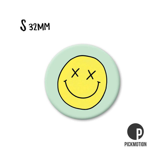 Magneet rond 32 mm "X Smiley"