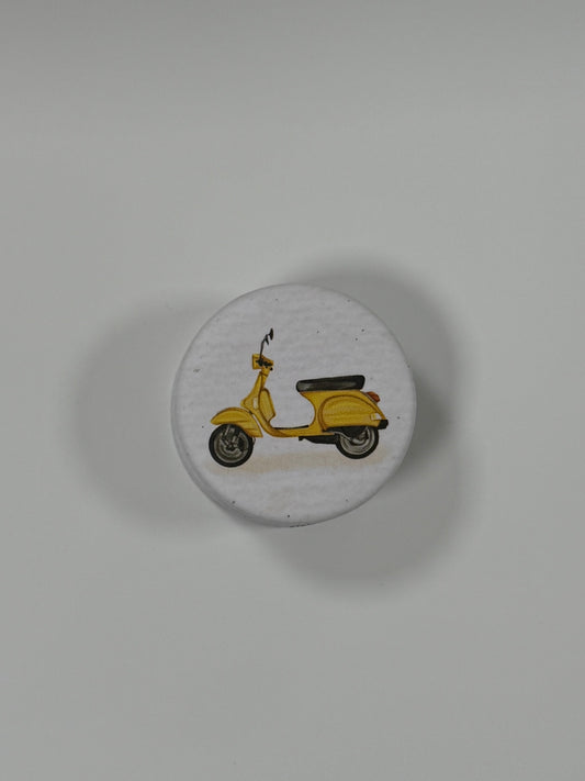 Magneet rond 32 mm "Vespa geel"