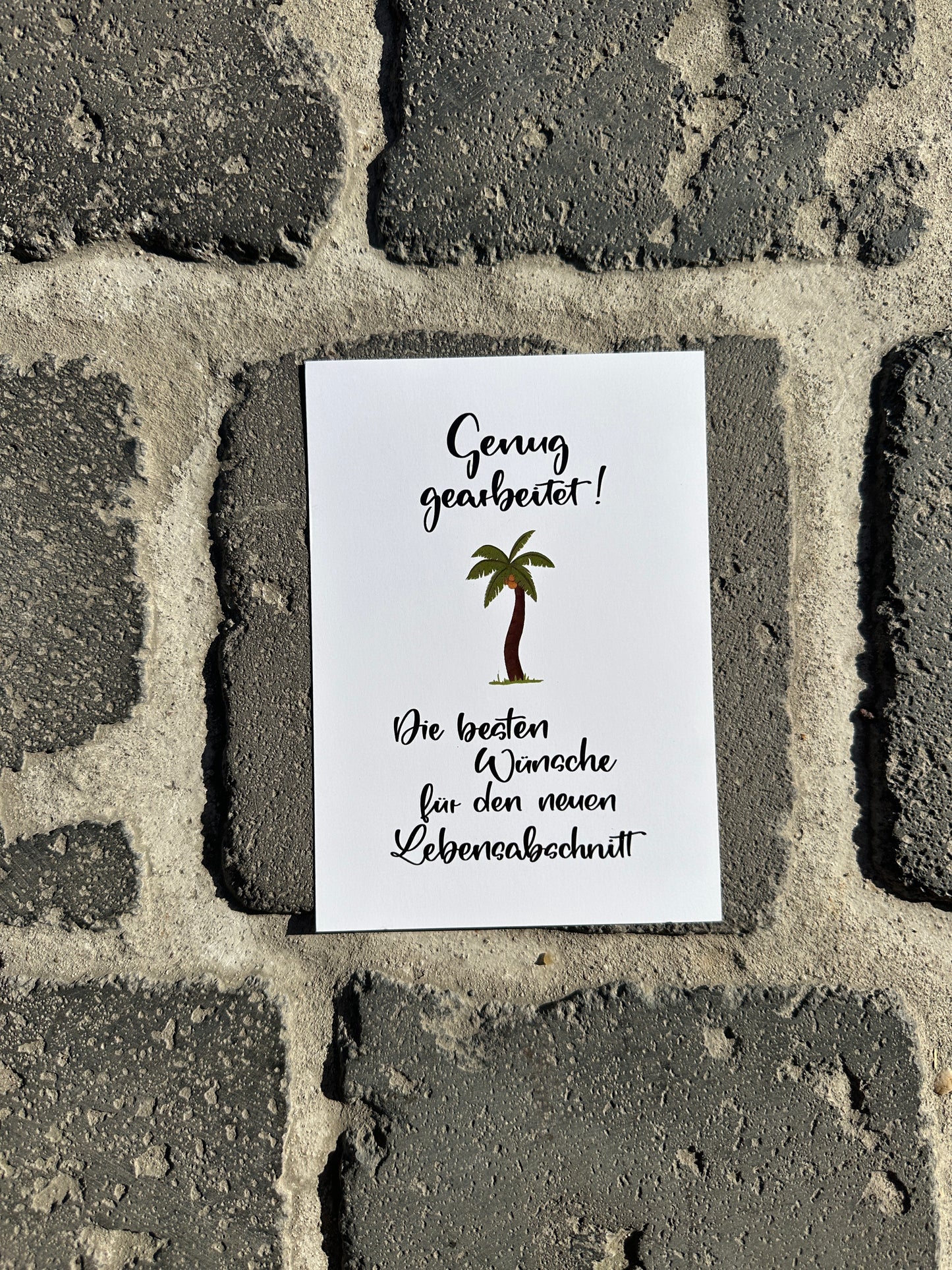 Genug gearbeitet- Postkarte