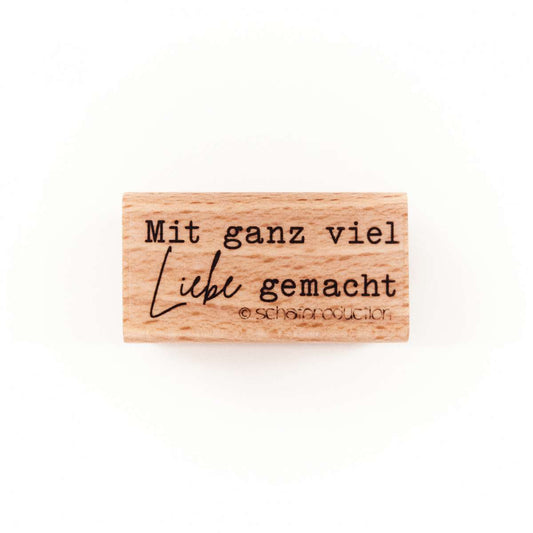 Stempel „mit ganz viel Liebe gemacht“