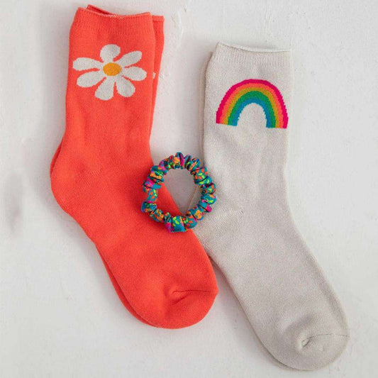 Socken Rainbow/ Blume