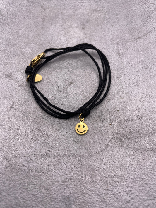 band bandit  Armband Smiley schwarz