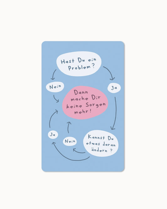 Lunacard Ansichtkaart "Geen zorgen"