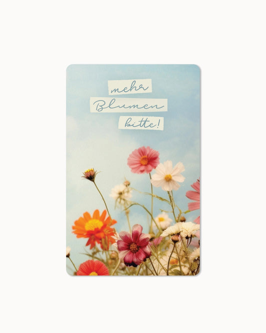 Lunacard Ansichtkaart "meer bloemen graag"