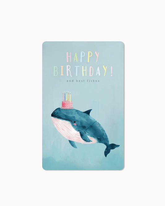 Lunacard briefkaart "Verjaardagswalvis"