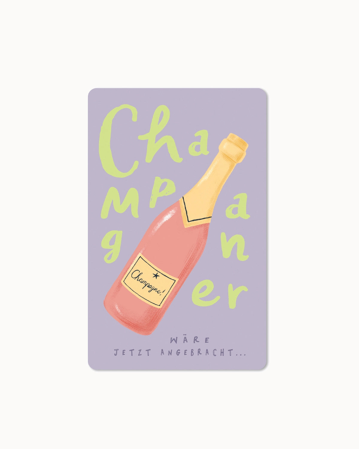 Lunacard Postkarte "Champagner"