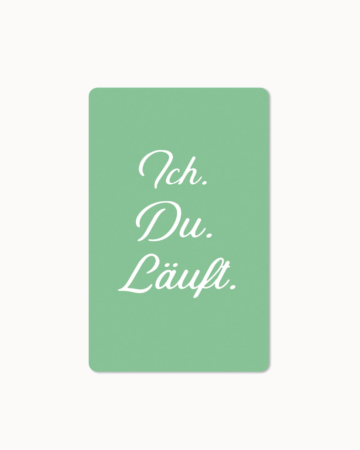Lunacard Postkarte "Ich, Du, läuft"