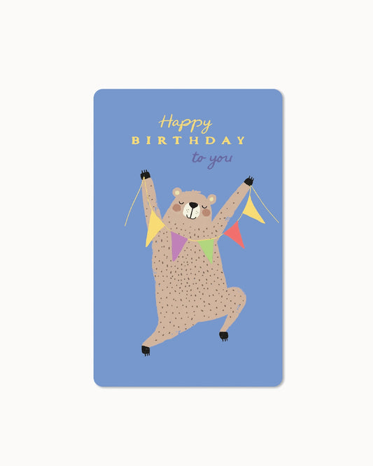 Lunacard ansichtkaart "Birthday Bear"