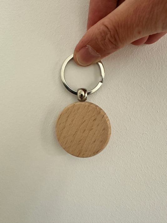 Schlüsselanhänger Holz mit Wunschgravur