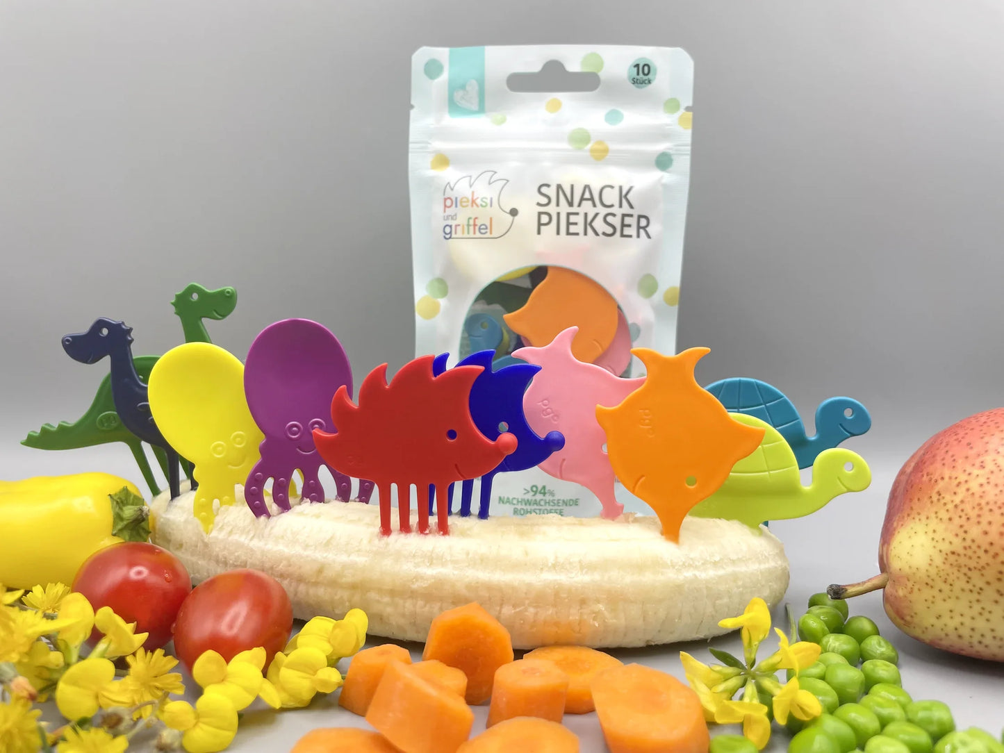 Gemischtes Snackpiekser Set "Tropical Ten" von Pieksi & Griffel, 10er Set