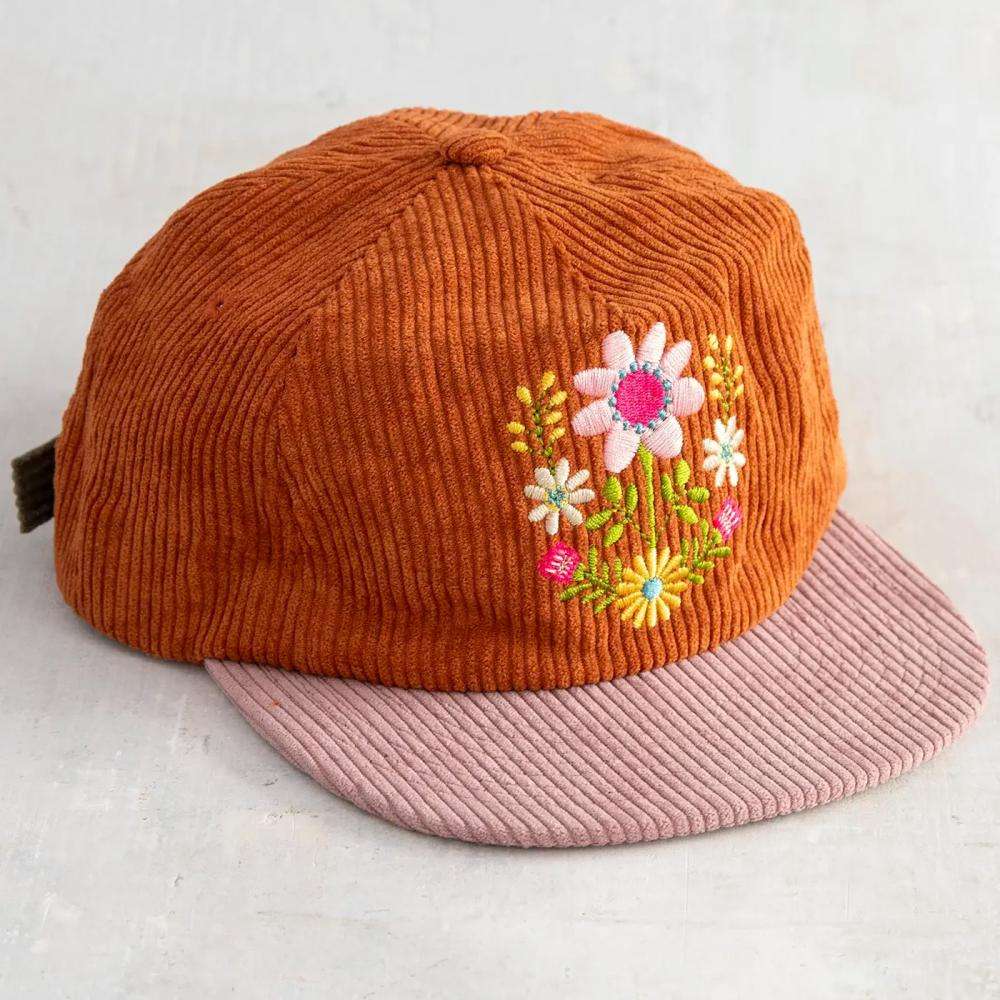 Canvas Trucker Rust Folk Flower