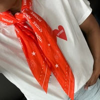 LENIKA X BWG AMORE Paisley Scarf red