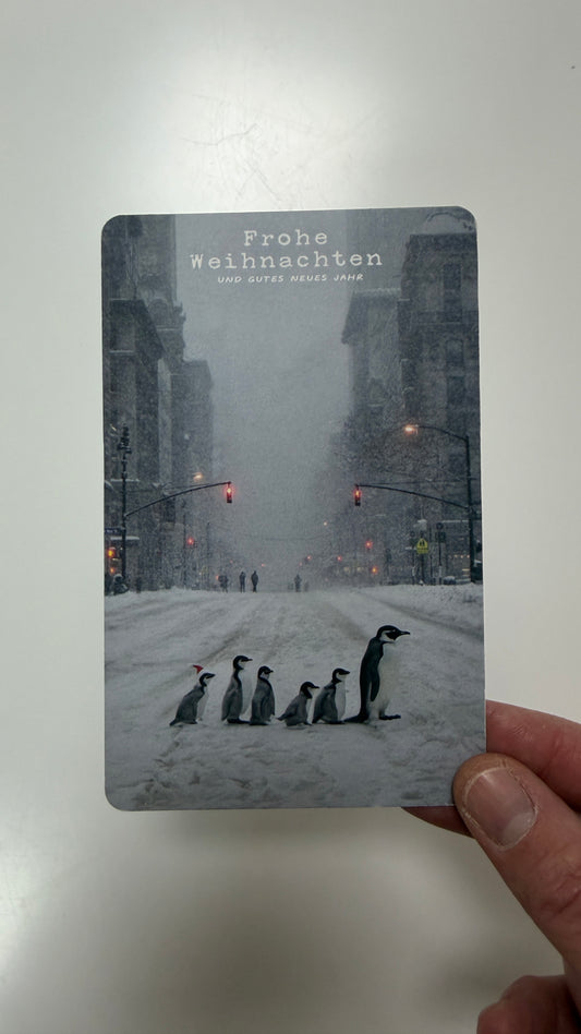 Lunacard Postkarte "Pinguinfamilie"