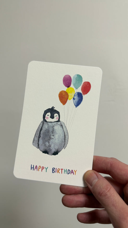 Kind Mind Card "Happy Birthday Penguin"
