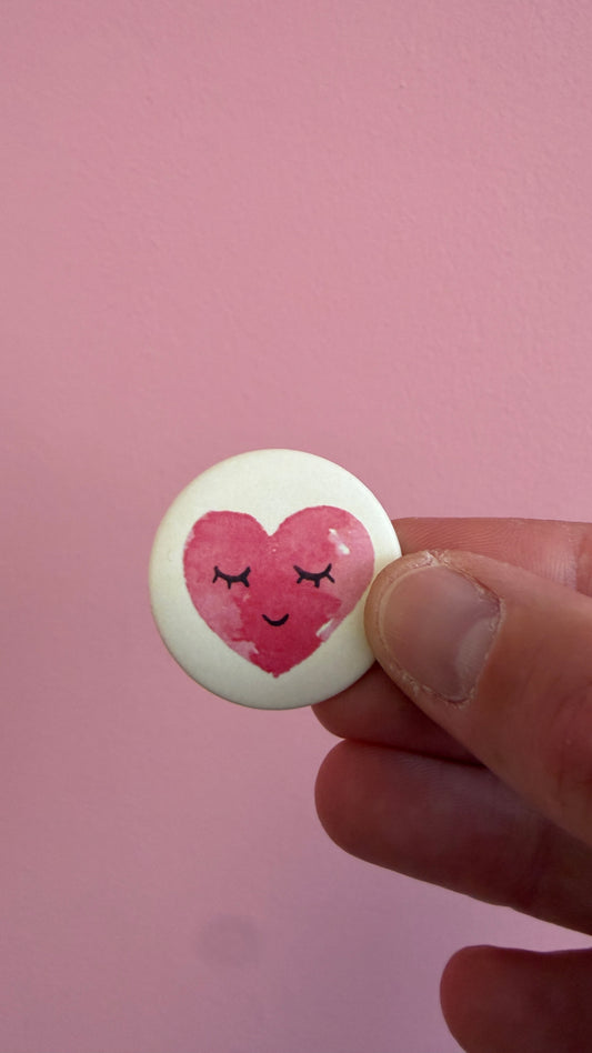 Round Magnet 32mm "Pink Heart"