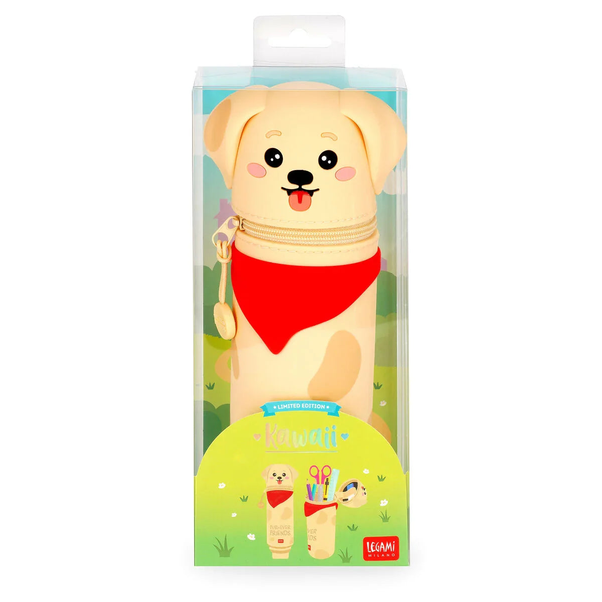 2-in-1 Kawaii Federmäppchen "Golden" mit Hunde-Motiv von Legami (limitiert)