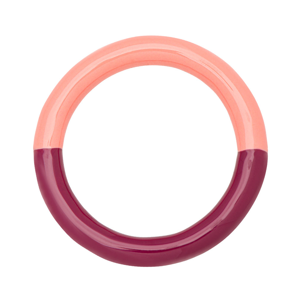 LULU Copenhagen Double Color Ring – Burnt Coral / Plum