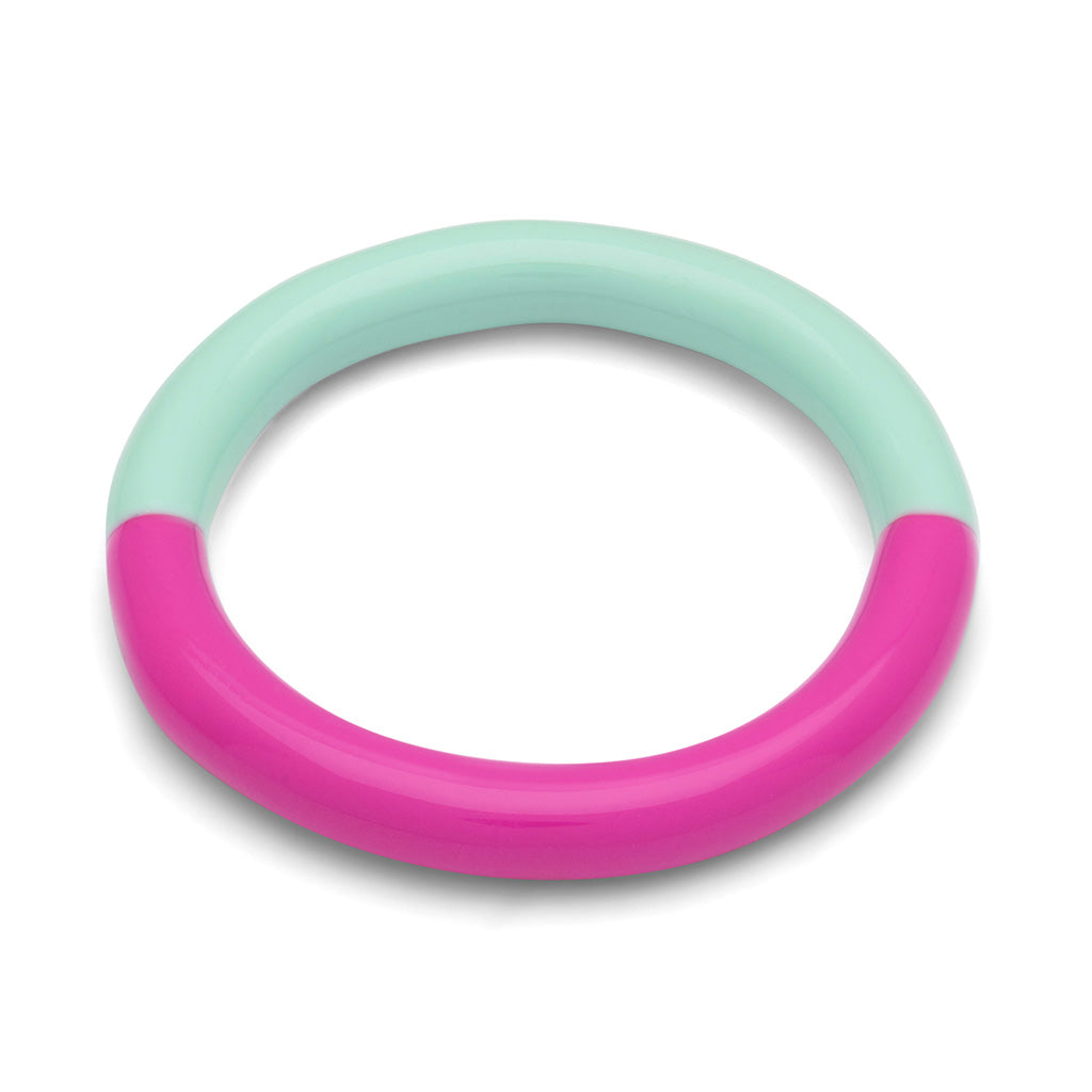 LULU Copenhagen Double Color Ring – Electric Fuchsia Pink / Mint