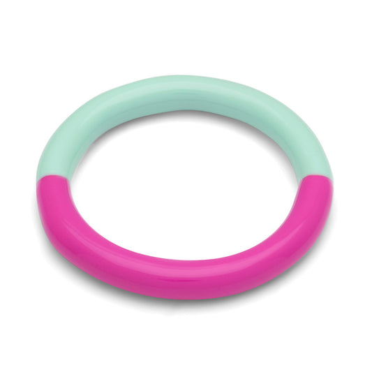LULU Copenhagen Double Color Ring – Electric Fuchsia Pink / Mint