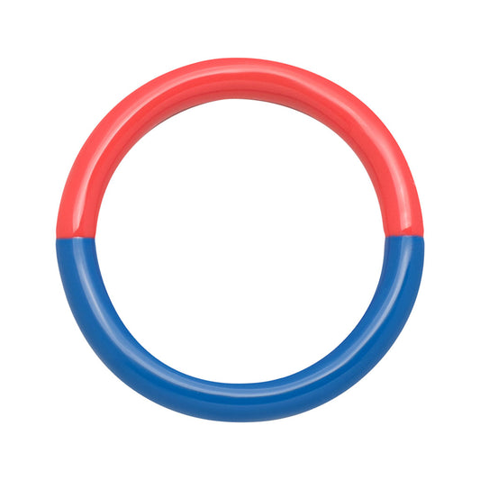 LULU Copenhagen Double Color Ring – Orange/Coral - Blue