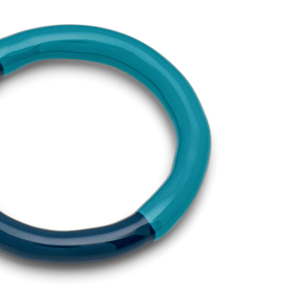 LULU Copenhagen Double Color Ring – Retro Dark Blue / Retro Blue