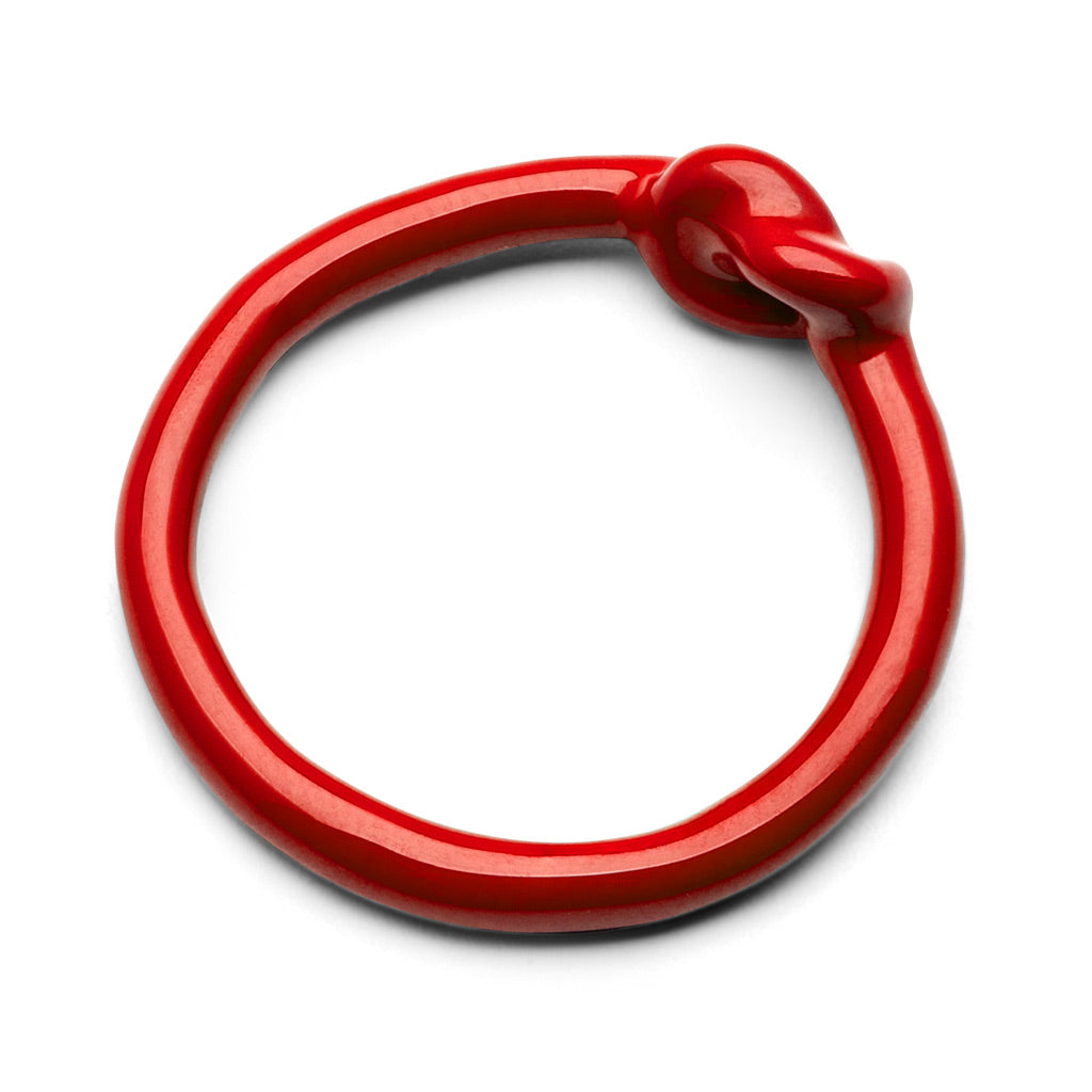 LULU Copenhagen Love Knot Ring – Passion Red ❤️