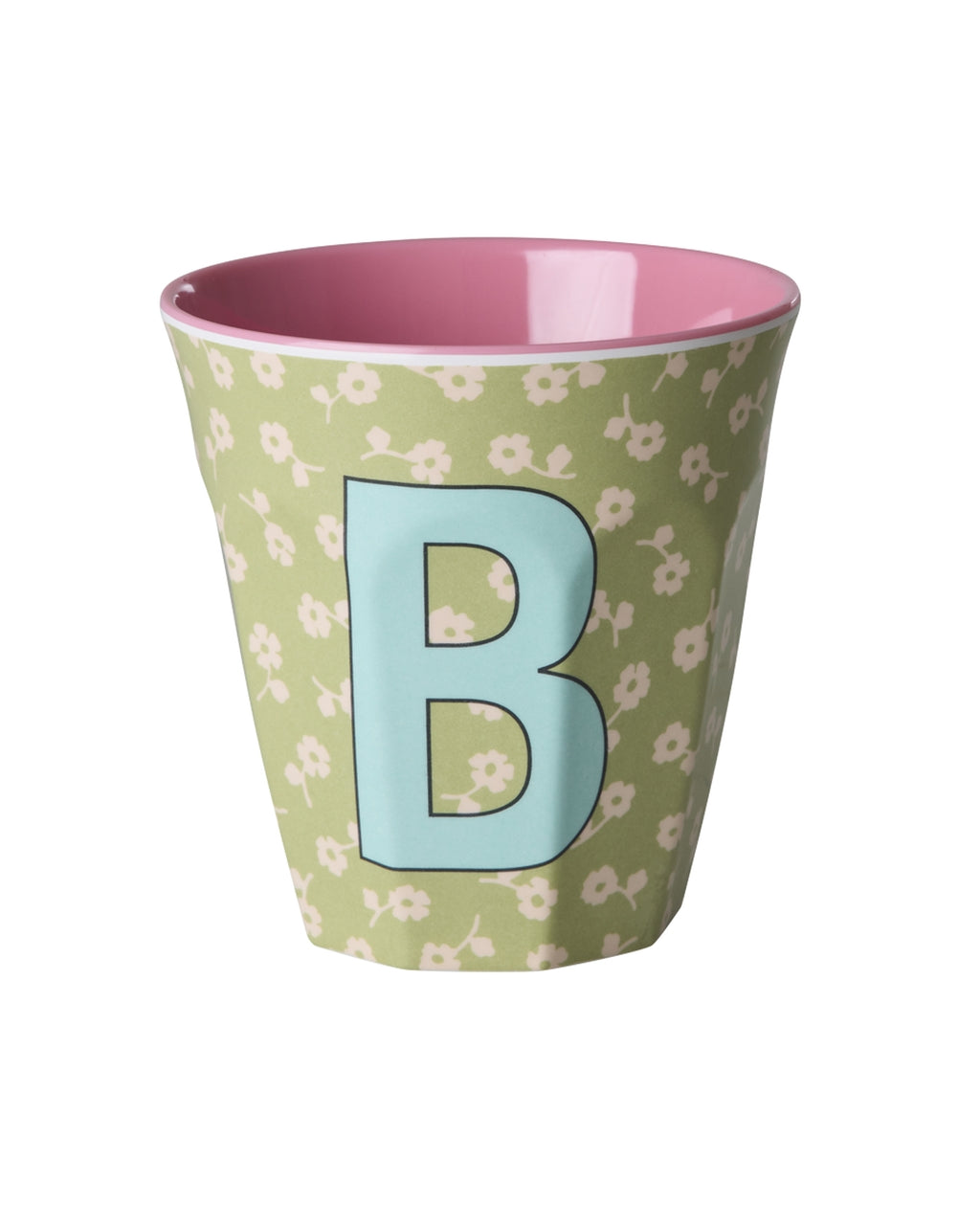 Rice beker medium - Letters Bloemen