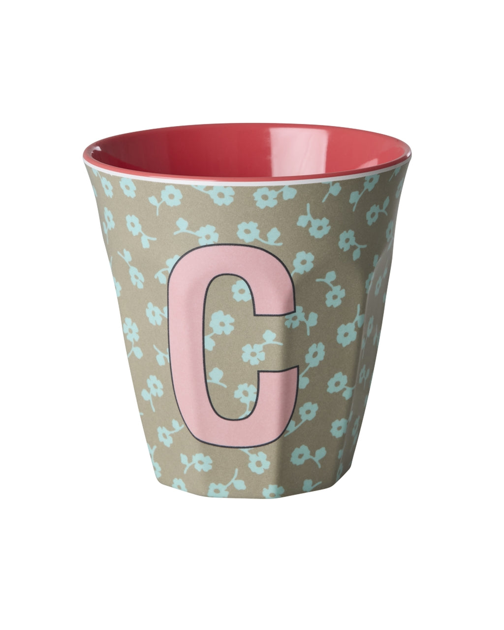Rice beker medium - Letters Bloemen