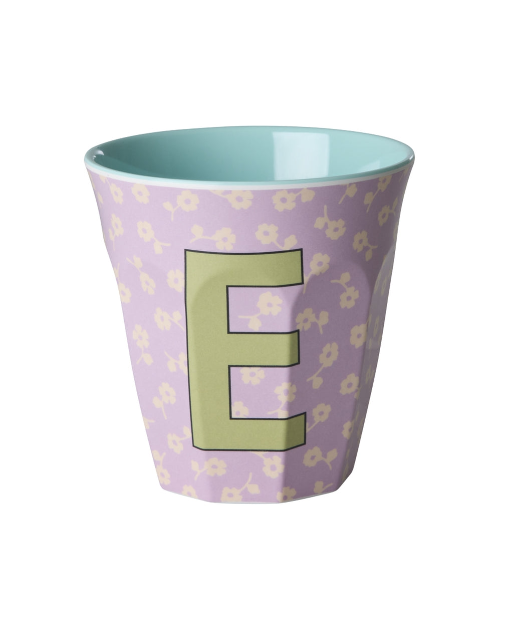 Rice beker medium - Letters Bloemen