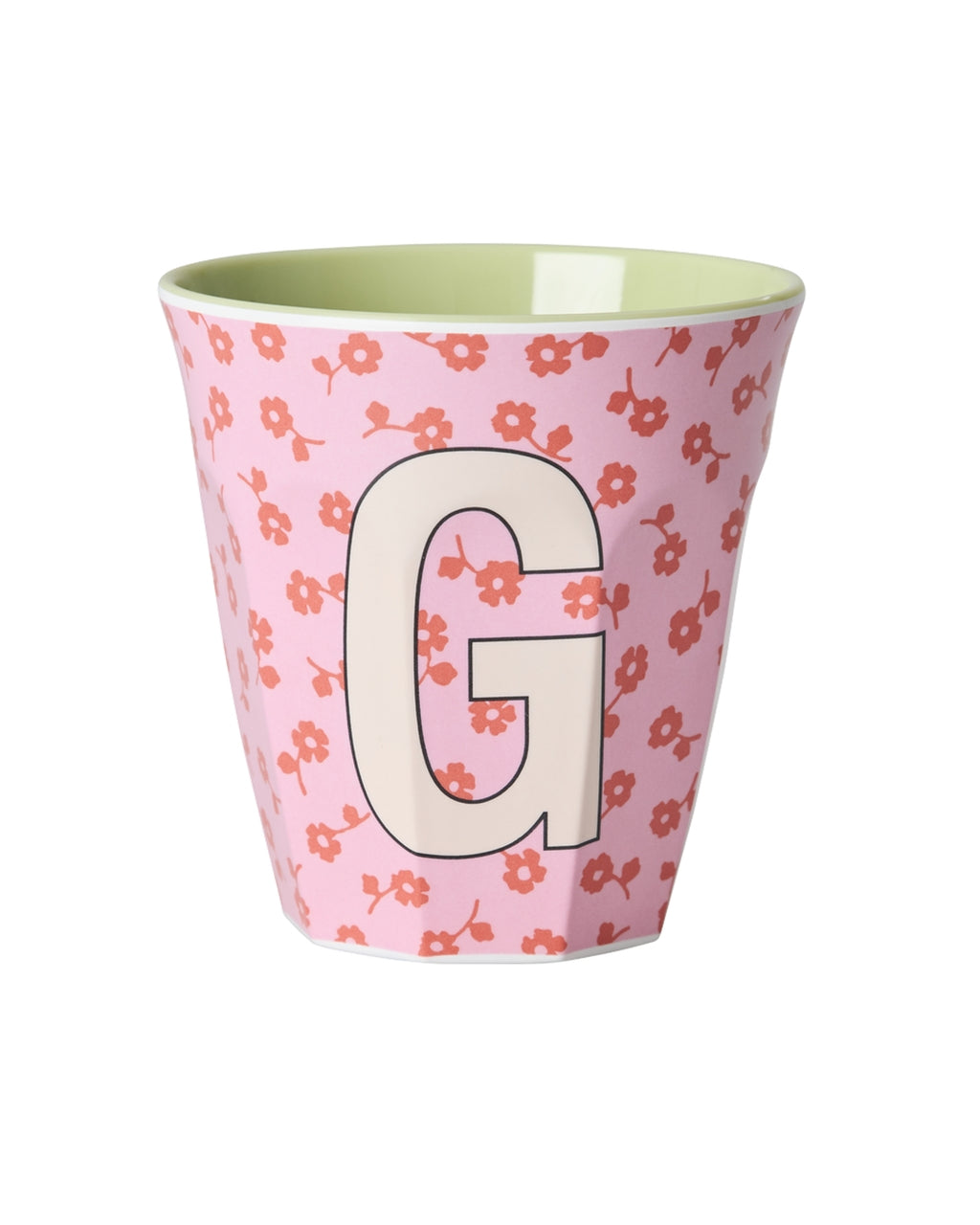 Rice beker medium - Letters Bloemen