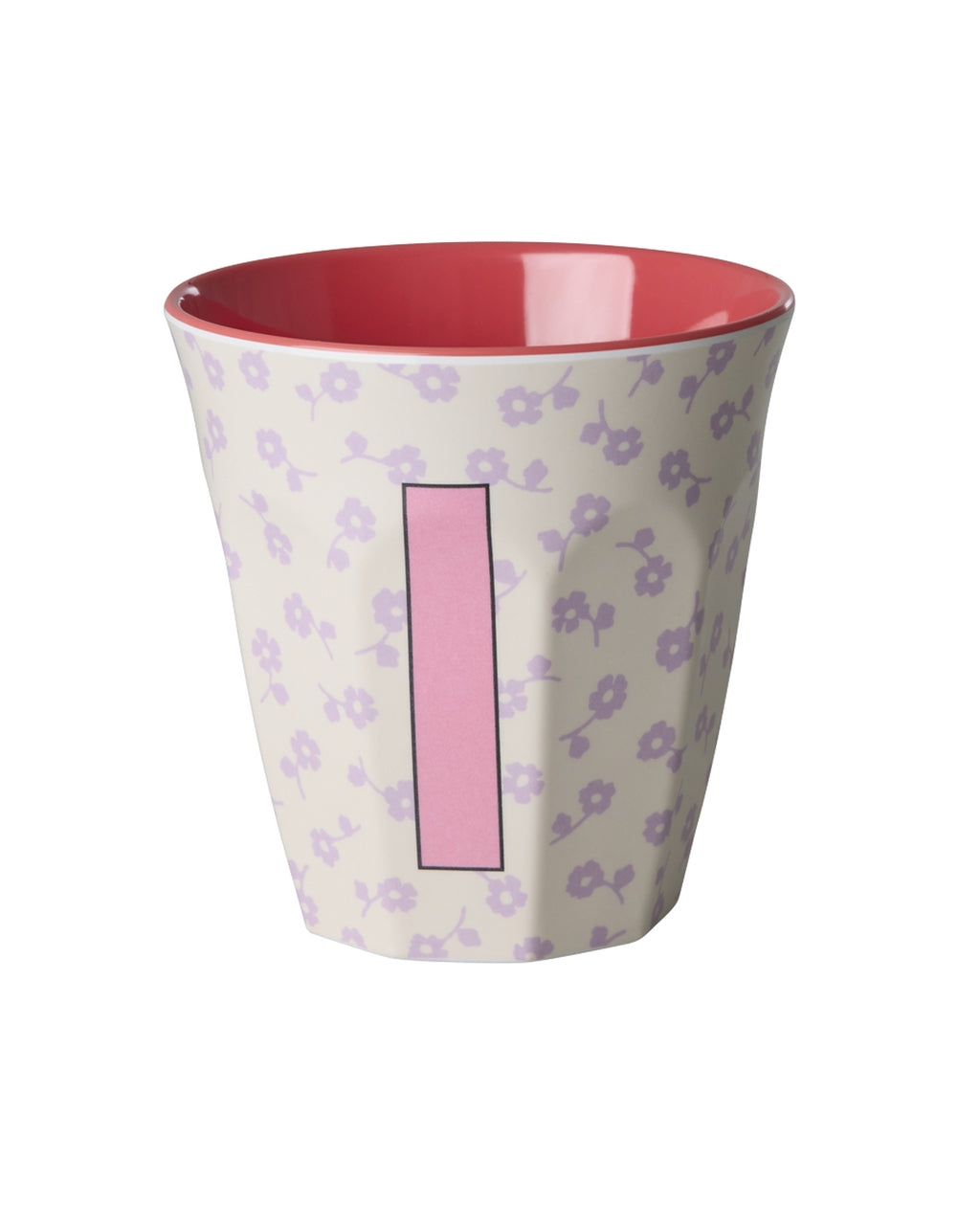 Rice beker medium - Letters Bloemen