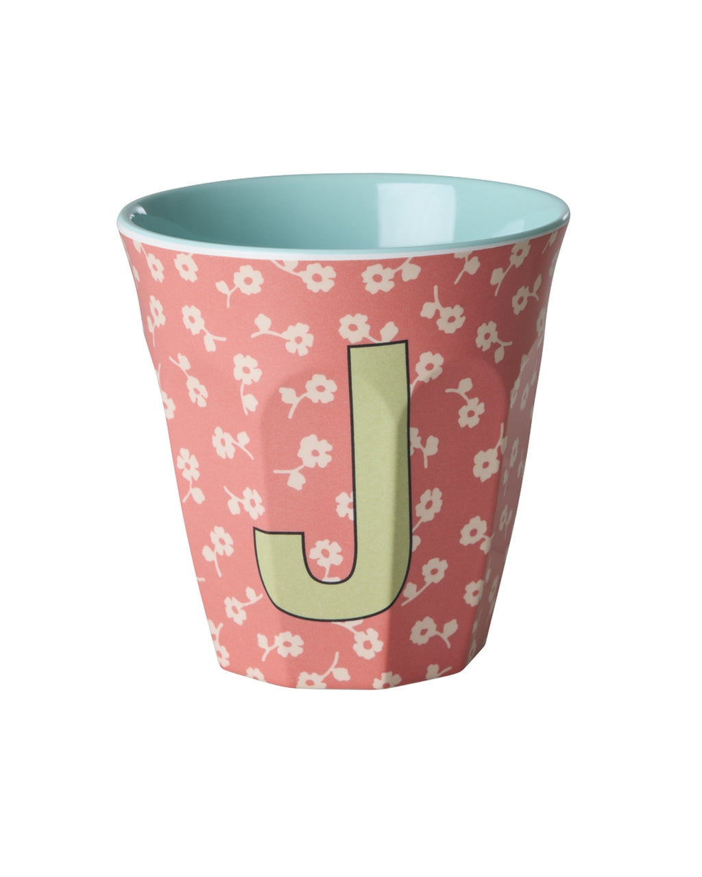 Rice beker medium - Letters Bloemen