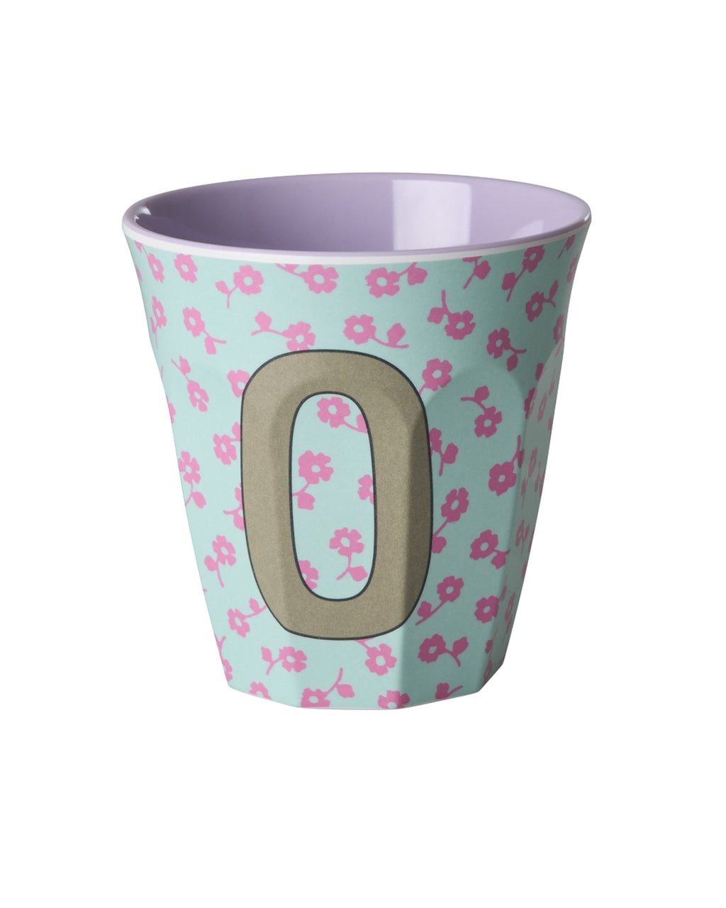 Rice beker medium - Letters Bloemen