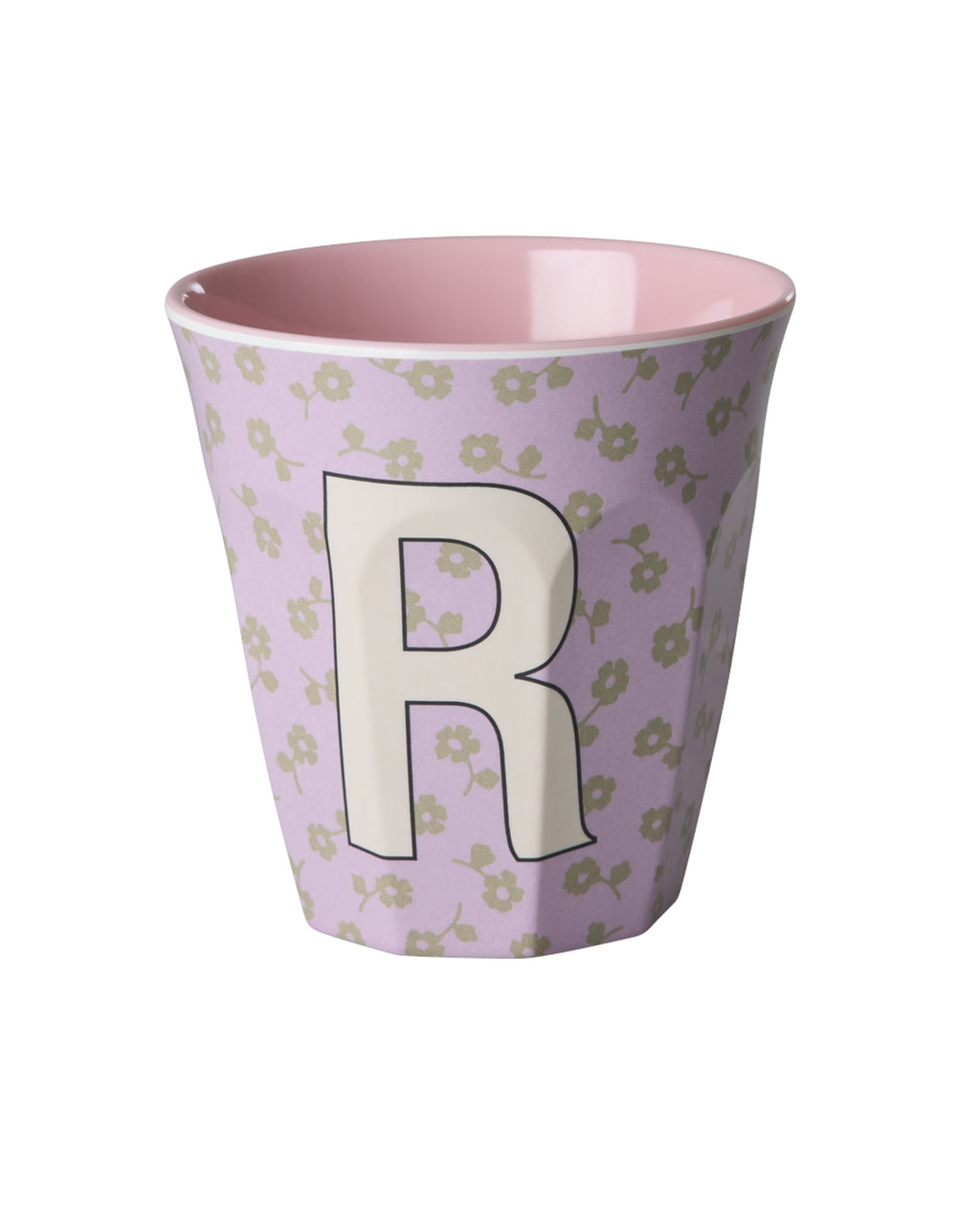Rice beker medium - Letters Bloemen